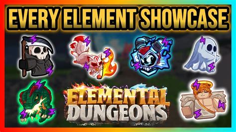 All Elements Showcase Corrupted Elements Elemental Dungeons Youtube