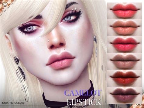 The Sims Resource Camelot Lipstick N132 By Pralinesims Sims 4