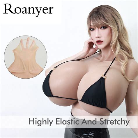 Roanyer Huge Boobs X Cup Silicone Breast Forms Breastplate For