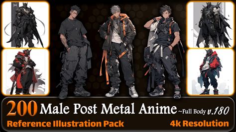 ArtStation - 200 Male Post Metal Anime (Full Body) Reference Pack | 4K ...