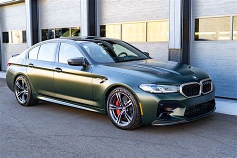 2022 Frozen Deep Green Metallic Stealth Bmw M5 Cs Darien Detail
