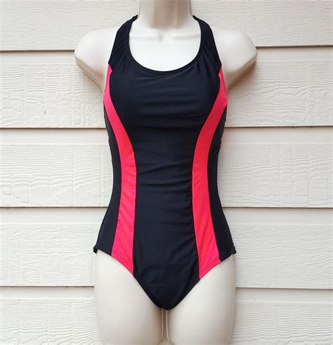 Catalina Womens One Piece Swimsuit Black Bright Pink… Gem