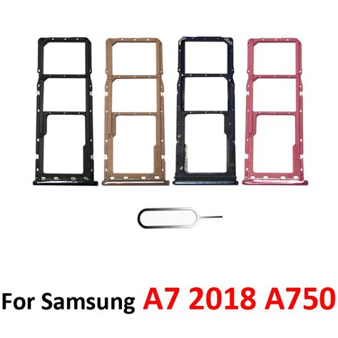 For Samsung Galaxy A7 2018 A750 A750f A750fn Original Phone Housing Sim Tray Adapter Micro Sd