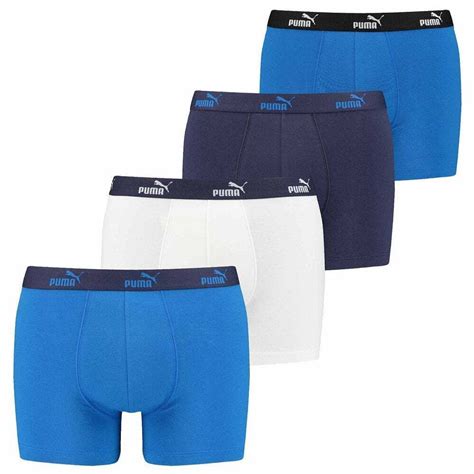 Puma Everyday Comfort Cotton Stretch 4 Pack Boxers Blue Combo Ebay