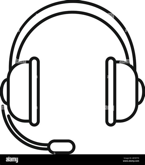 Customer Headset Icon Outline Customer Headset Vector Icon For Web