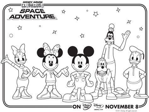 Mickey Mouse Clubhouse: Space Adventure Coloring Page