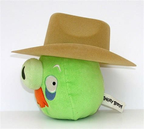 Angry Birds Plush 6-Inch Pig with Mustache Wearing Western Cowboy Hat ...