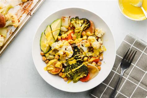 Sheet Pan Roasted Vegetables With Turmeric Tahini Okonomi Kitchen