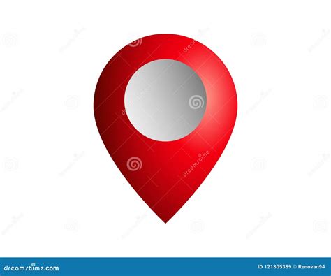 Ponteiro Vermelho Do Sinal Do Mapa Ilustra O Stock Ilustra O De