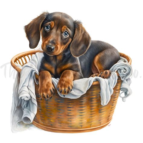 Dachshund Puppy Clipart Watercolor Dachshund Png Cute Dog Clipart