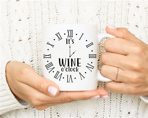 It S Wine O Clock Svg Cut Files Cricut Silhouette Etsy