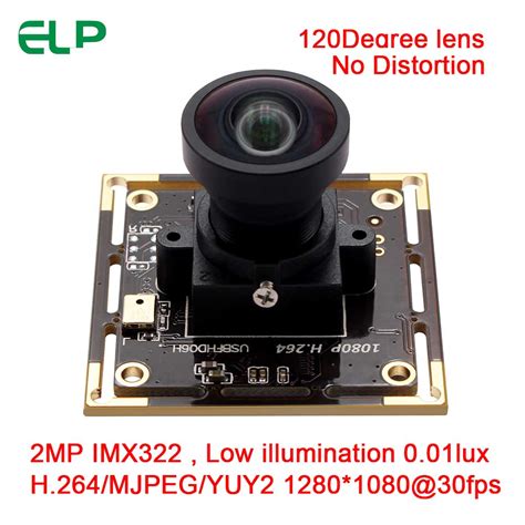 ELP Wide Angle No Distortion Lens 120degree USB Camera Module Sony ...