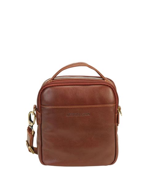 Sac Porte Travers Adam Homme Arthur Et Aston Chataigne Pallas Cuir