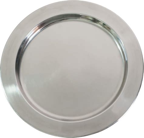 Stainless Steel Charger Plates Silver 137 Inches Set Of 6 Chargers For Dinner