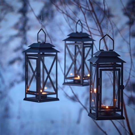 Bef Sta Lantern For Tealight In Outdoor Black Cm Ikea Eesti