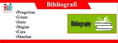 Bibliografi Adalah Pakdosen Co Id