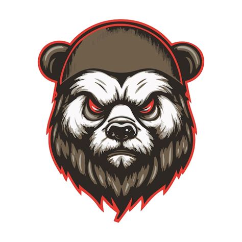 Premium Vector Angry Panda Mascot