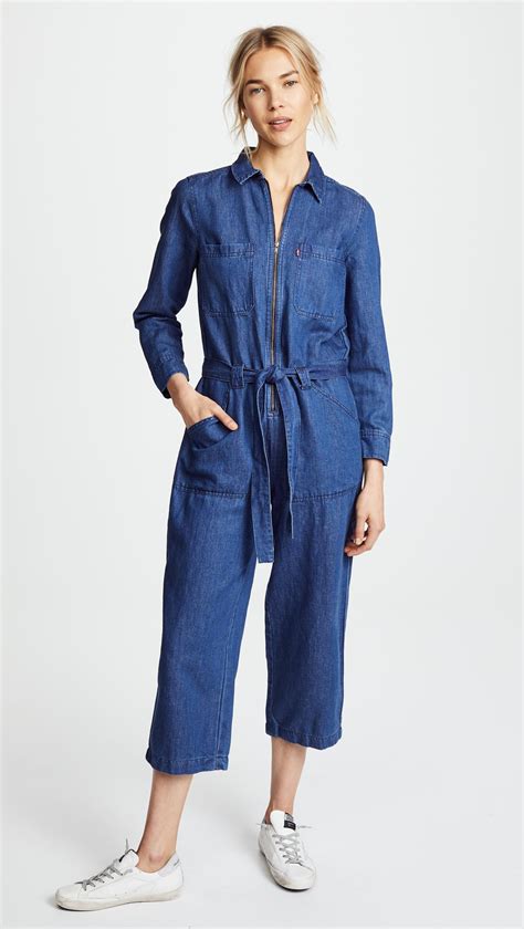 Levis Alix Denim Jumpsuit In Blue Lyst