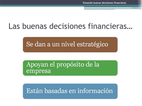 Ppt Tomando Buenas Decisiones Financieras Powerpoint Presentation