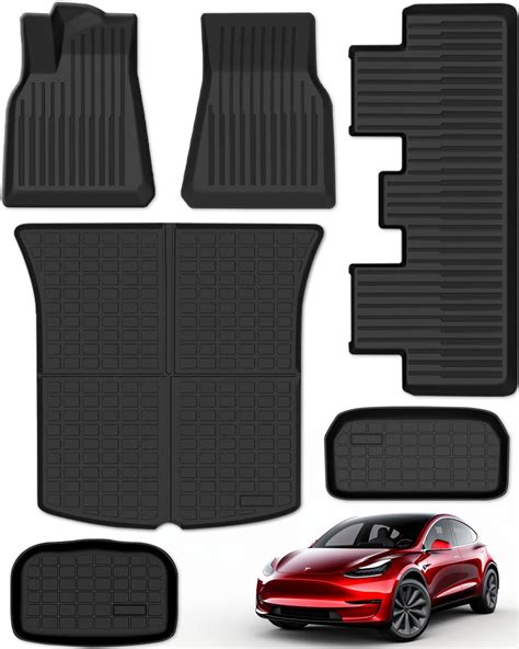 Tesla Model Y All Weather Floor Mats 2023 For 5 Seaters Full Set