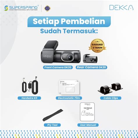 DEKKA Dash Cam BakulGPS Id SUPER SPRING GPS