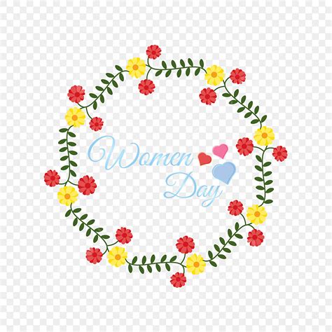 Flowers Womens Day Vector Art Png Women Day With Flowers Frame Women