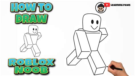 How To Draw A Roblox Noob Roblox Step By Step Drawing