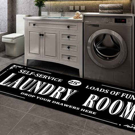 Amazon Laundry Room Rug Non Slip Floor Mats Farmhouse Large