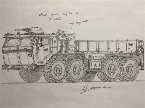 Army Truck Drawing