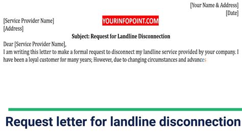 Request Letter For Landline Disconnection Landline Disconnect Youtube