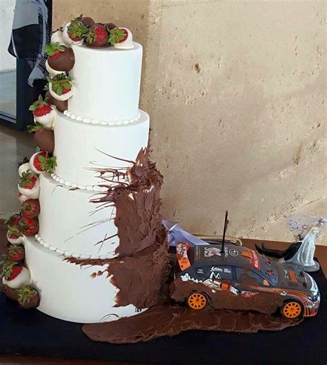 Our Wedding Cake Haha May Have To Add A Jeep Beside The Race Car Car