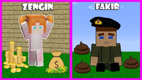 Zeynep Zengİn Oldu Bebek Asker Fakİr Oldu 😱 Minecraft Zengİn Fakİr