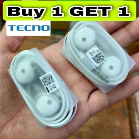 BUY 1 FREE 1 Earphone TECNO Pova 6 5 Pro Spark 20 10 Pro Pova Neo