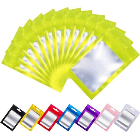 Pcs Sachets Zip Aluminium Avec Fen Tre Pochon Zip Herm Tique Avec