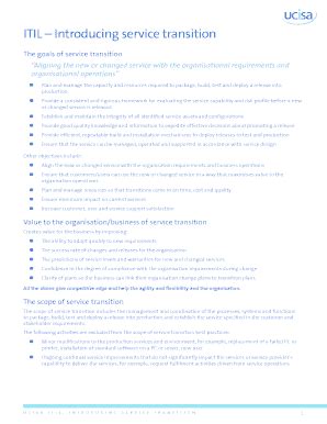 Fillable Online ITIL Introducing Service Transition Fax Email Print