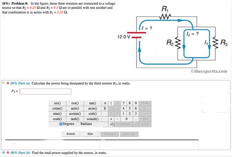 Solved 8 Problem 8 In The Figure These Three Resistors Chegg