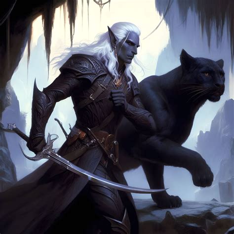 Drizzt and Guenhwyvar by Rylyn84 on DeviantArt