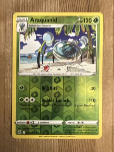 Araquanid 020 264 Pokemon Fusion Strike Reverse Holo NM EBay