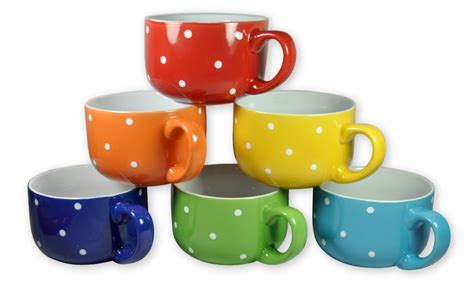 Set of 6 Large-Sized 14 oz Colored Ceramic Mugs $9.99 (Reg $49.99)! | Utah Sweet Savings