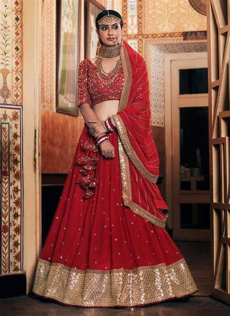 Hd Red Wedding Lehenga