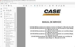 Case Cx D Sr Stage V Excavadora De Cadenas Manual De Servicio