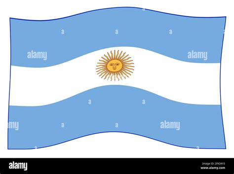 La bandera del país sudamericano de Argentina ondeando en el viento