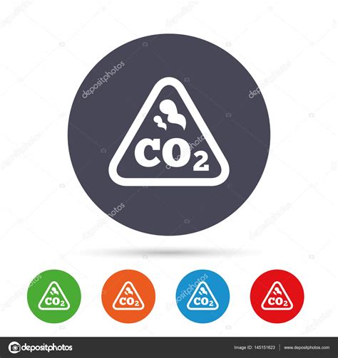 Co2 Carbon Dioxide Formula Icons Set Stock Vector By ©blankstock 145151623