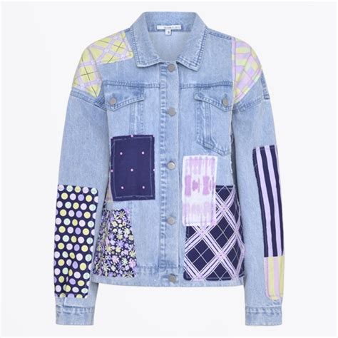 Olivia Rubin Julia Patchwork Denim Jacket Mr And Mrs Stitch