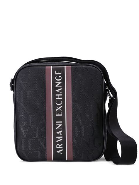 Armani Exchange Logo Print Messenger Bag Farfetch