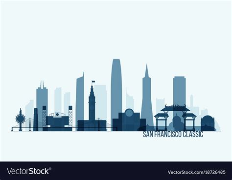 San francisco skyline building Royalty Free Vector Image