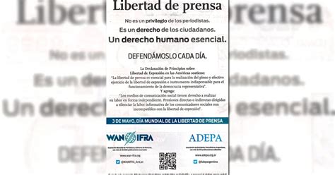 Se Celebra Hoy 3 De Mayo El Día Mundial De La Libertad De Prensa