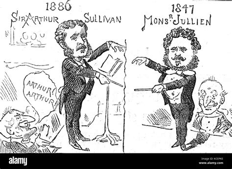 Cartoon Depicting Arthur Sullivan 1842 1900 An English Composer