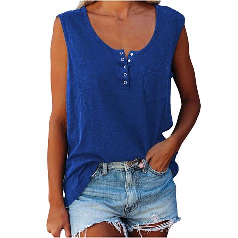 Qilakog Womens Tank Tops Summer Linen Casual Sleeveless Shirts Camisole Loose Fit V Neck Graphic