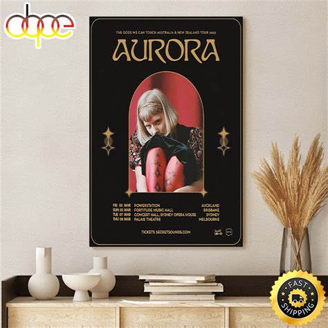 Aurora The Gods We Can Touch Asia Tour 2023 Taipei Dates Poster Canvas